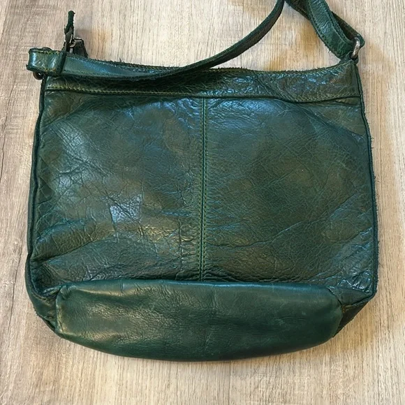 Anthropologie Vilenca Holland Green Leather Wove Bag - Picture 4 of 10